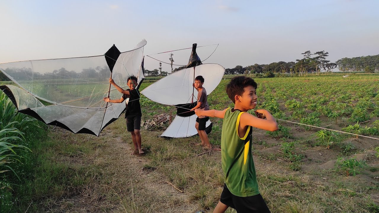 ABDAN AJAK KEMBALI DANIS TERBANGKAN LAYANGAN PAPIRAN BIG SIZE VS LAYANGAN JANGGAN KUIR