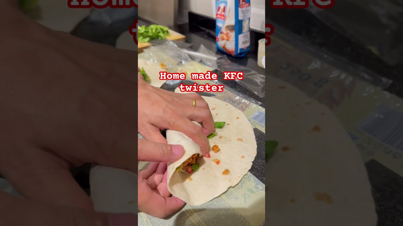 Home made KFC twister sandwich #KFC #twister sandwich