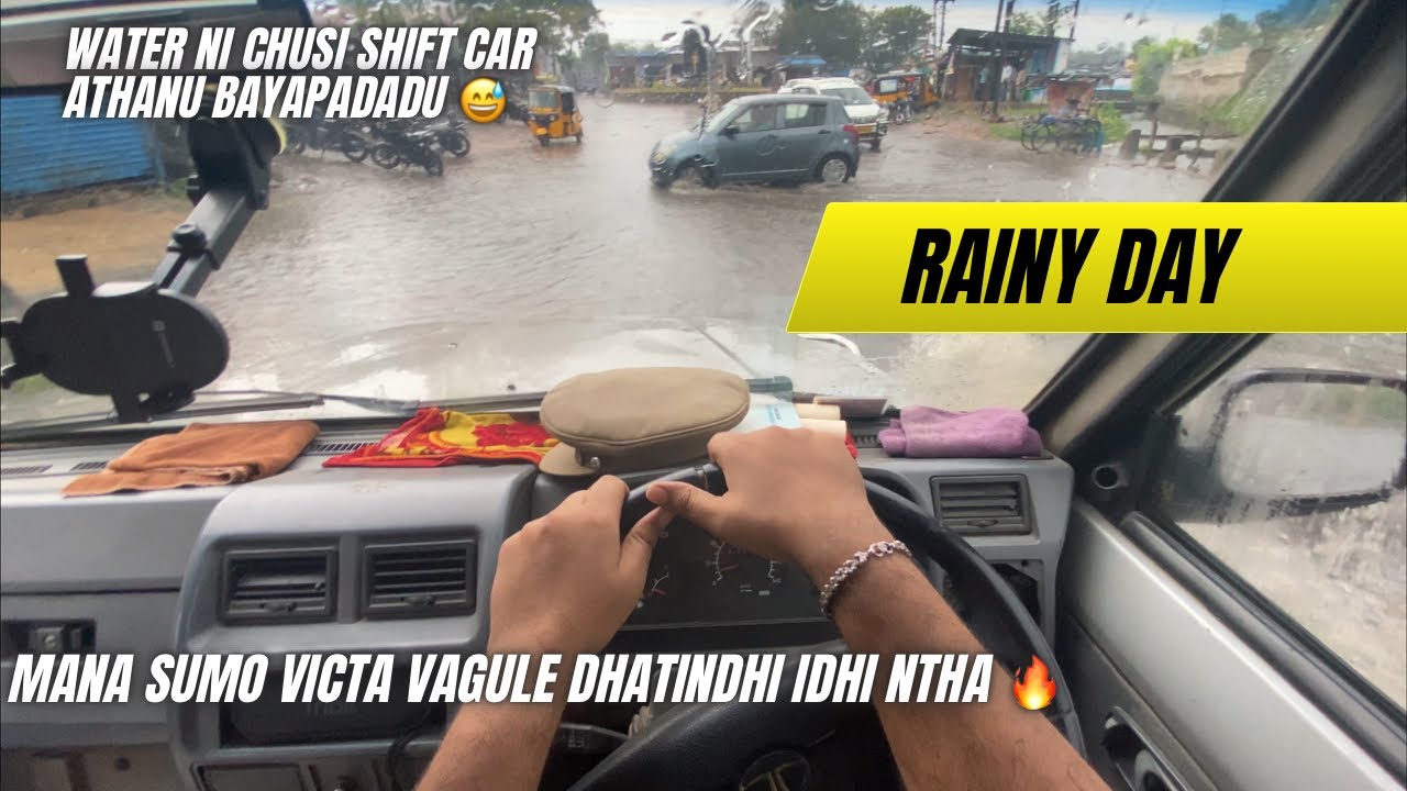 POV :- Driving through heavy rain and flooded roads 🔥 | #pov #rainyday #driving #vlog ￼