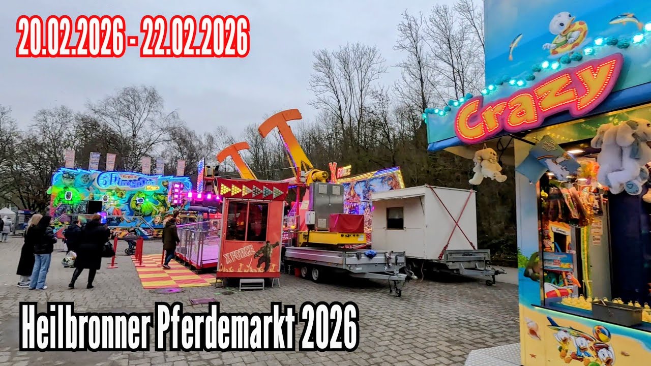 Heilbronner Pferdemarkt 2026 am Wertwiesenpark! Spielzeit-Rundgang vom Er&ouml;ffnungstag 20.02.2026