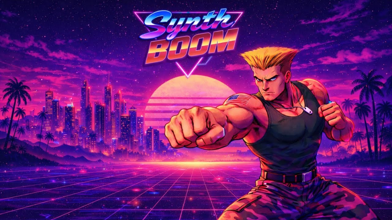 Sonic Boom - Guile Theme Synthwave Remix | Street Fighter II Tribute