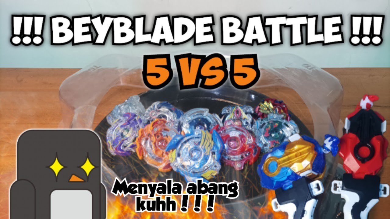 ADU BEYBLADE BURST KW?!! 5 VS 5  BATTLE!! | MAIN BEYBLADE INDONESIA | KW FAKE BOOTLEG | STORM GYRO |