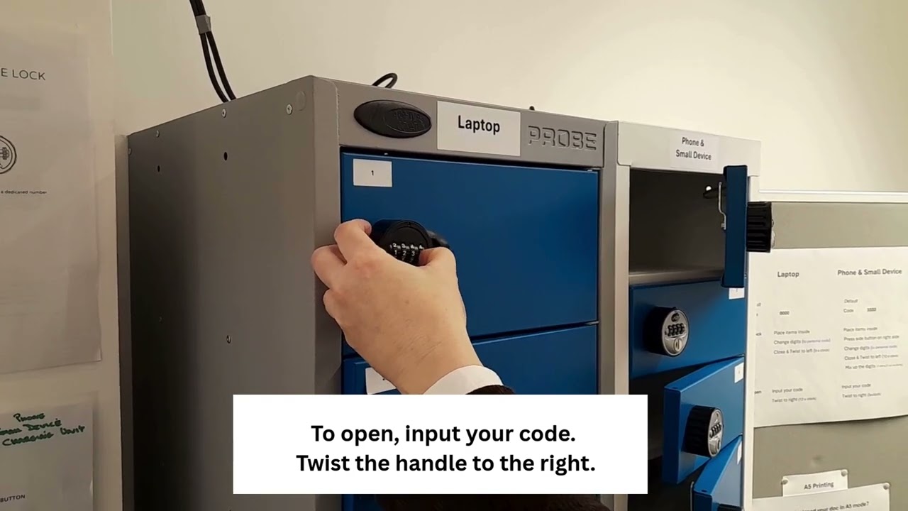 Information on the use of lockers for laptops, phones & other personal devices on the Kerry Campus
