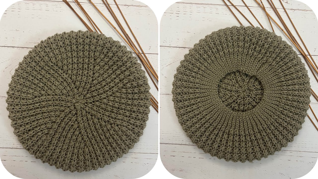 آموزش کلاه فرانسوی با قلابcrochet beret hat