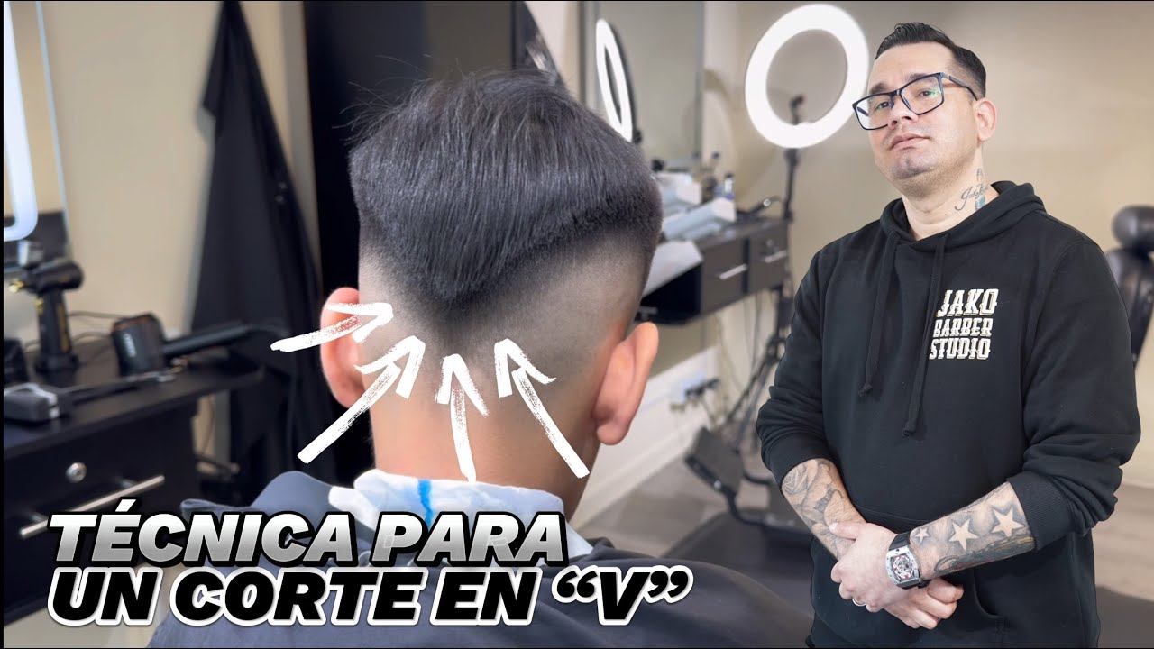 COMO MEJORAR EL CORTE EN “V”(TÉCNICA MÁQUINA SOBRE PEINE, SECADO Y PEINADO)