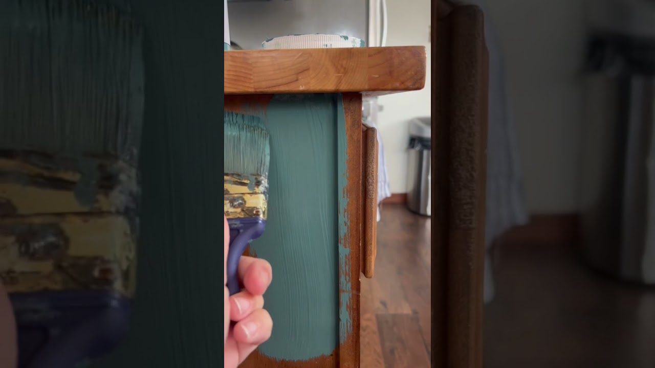 Jaded by Chalky Chicks Paint. The perfect color for my cabinets