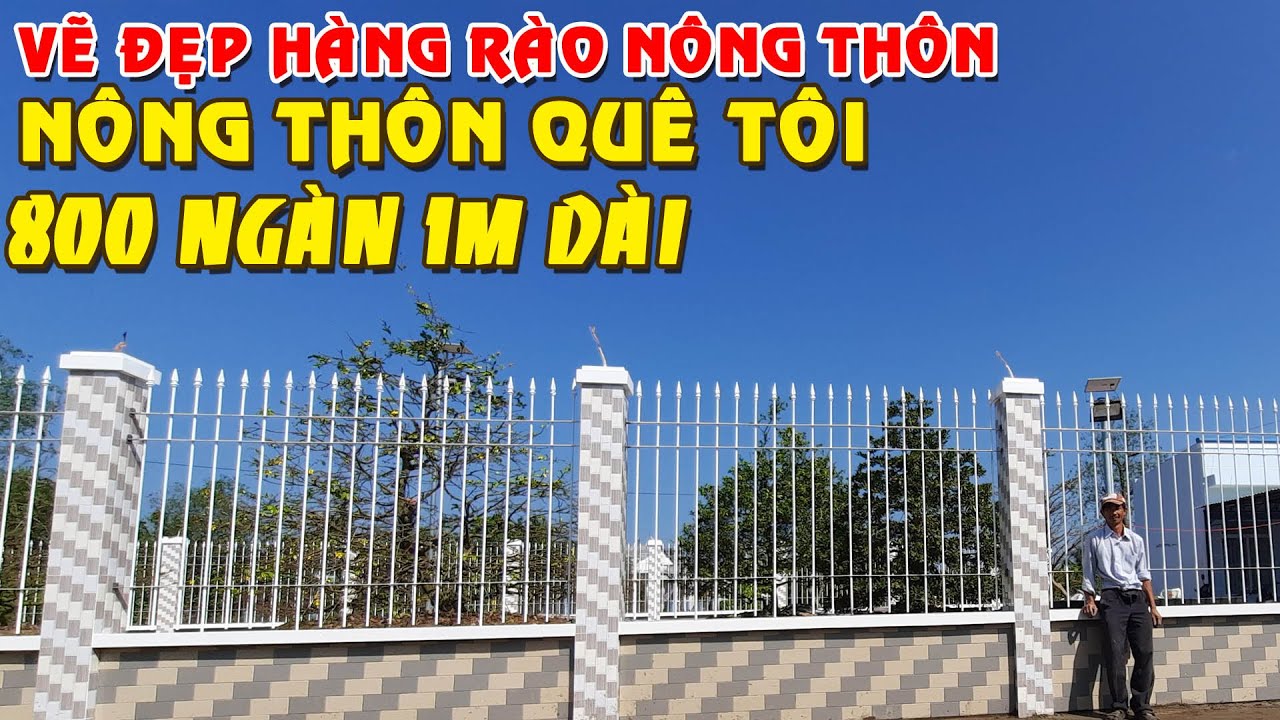 Vẽ đẹp hàng rào nông thôn quê tôi nhân công 800 ngàn 1m dài