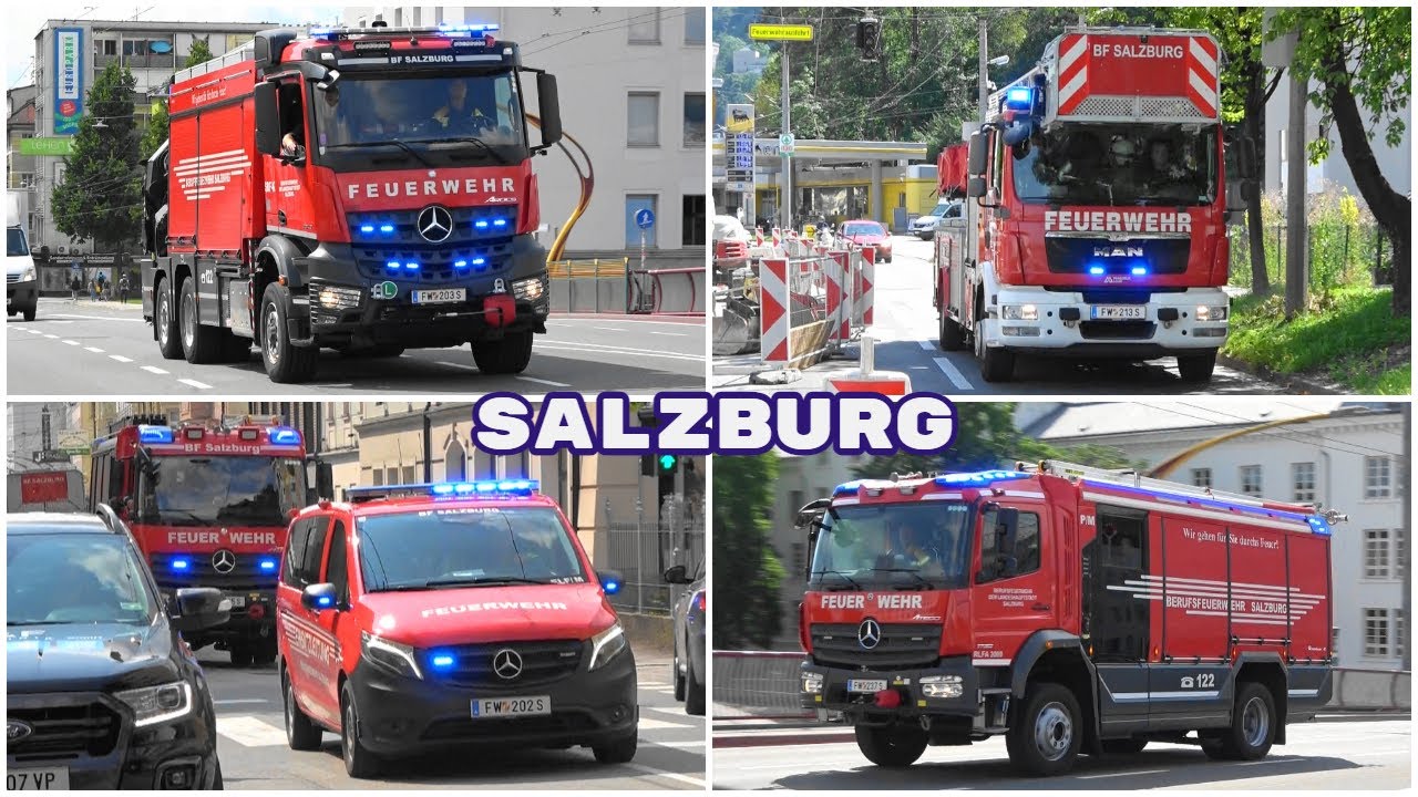 Einsatzfahrten BF Salzburg - Zusammenschnitt