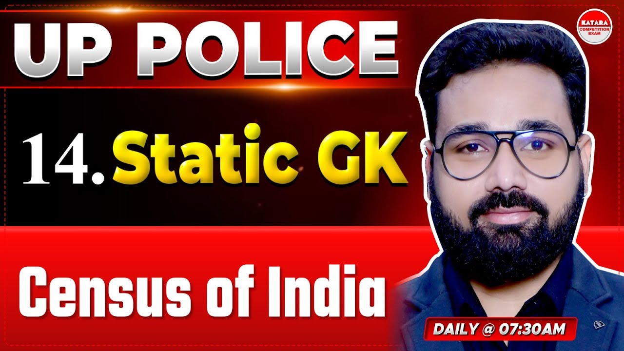 UP Police Exam 2026 Static GK | Census of India | जनगणना भारत | Static GK for UP Police