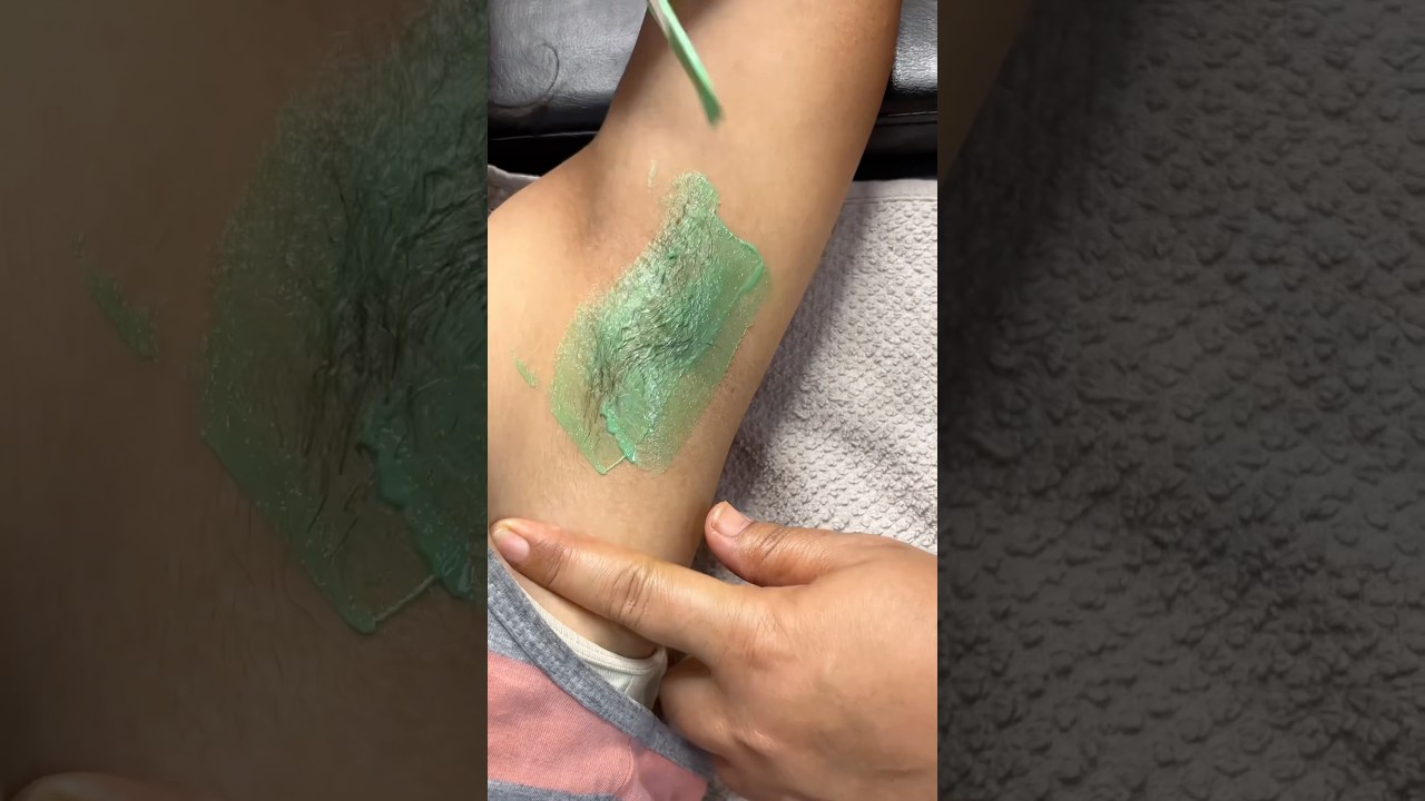 First time sensitive skin armpit waxing by rica green apple wax / Waxing tutorial/ #skincare #waxing