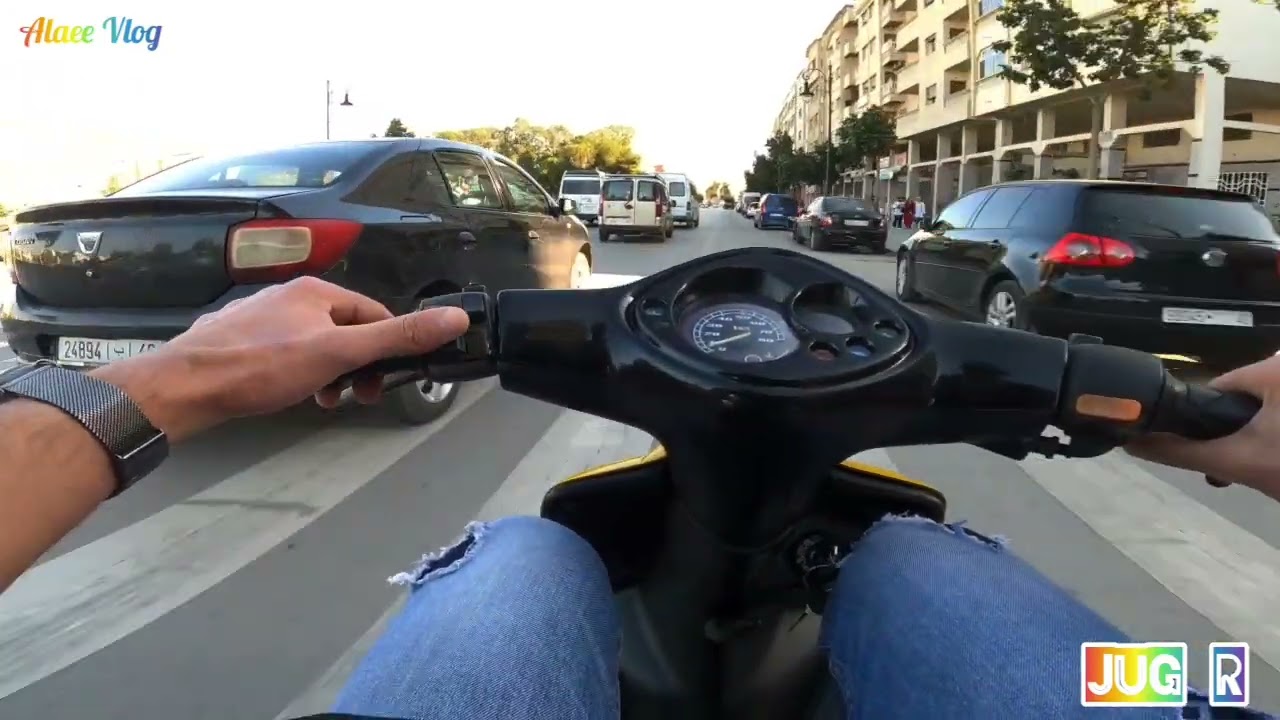 بلوك موتو جوك في مدينة طنجة🥰😍 JUG R ) 50cc ) #vlog