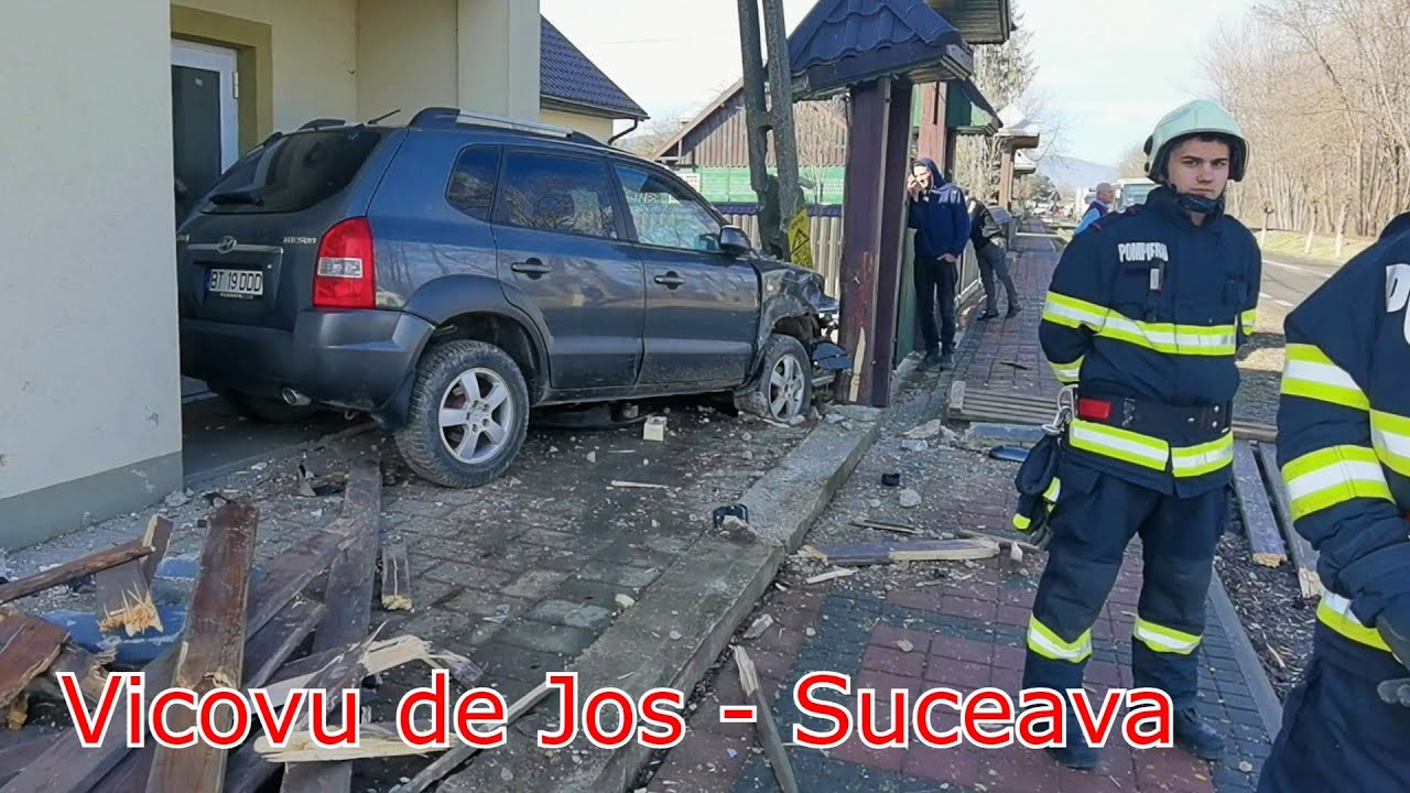 Accident la Vicovu de Jos - Suceava 10 Martie 2023
