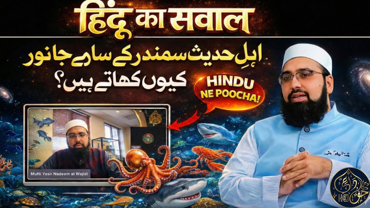 🔥Hindu Ka Objection : Ahle Hadees Samandar Ke Sare Janwar Kyon Khate Hain? | Dr Yasir Nadeem 