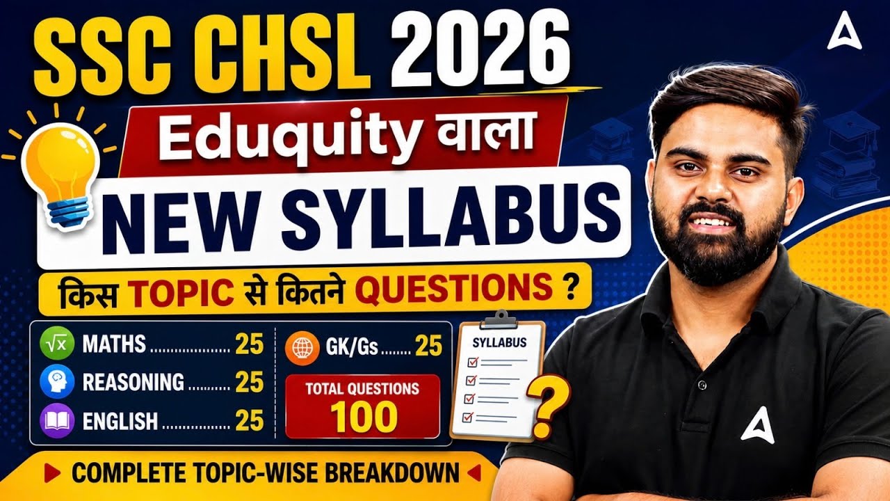 SSC CHSL Syllabus 2026 | SSC CHSL Weightage of All Subjects 2026 | SSC CHSL 2026 Preparation