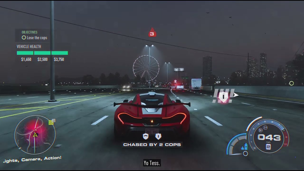 NFS cop chase and driving McLaren
