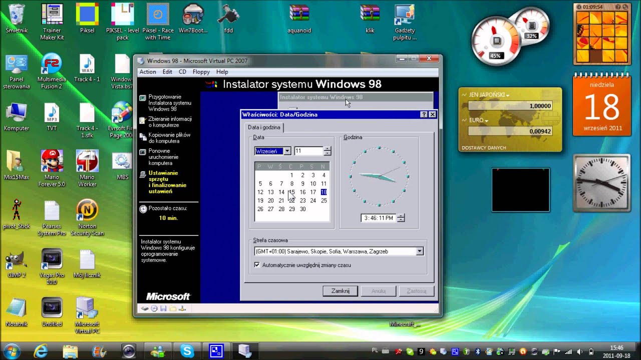 Jak zainstalowac Windows 98 na Virtual PC cz.2 Sorry, że tak p&oacute;źno xD