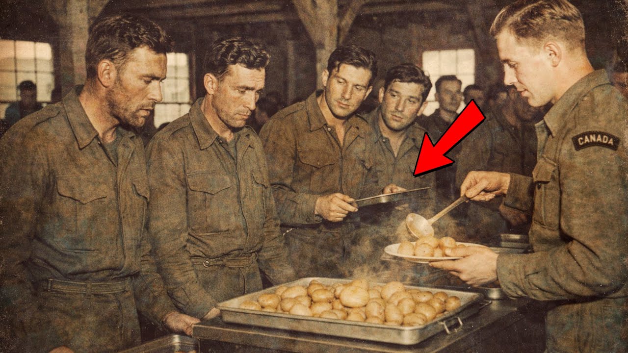 Des prisonniers allemands au Canada reçoivent des pommes de terre — ils croient au dernier repas