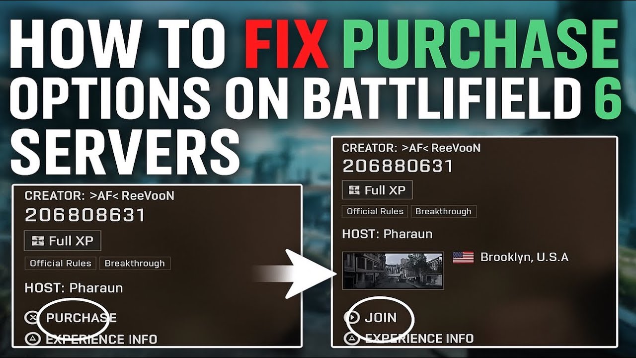 How To Fix PURCHASE Option In Battlefield 6 Community Experience Servers! (BF6 Purchase Server Fix)