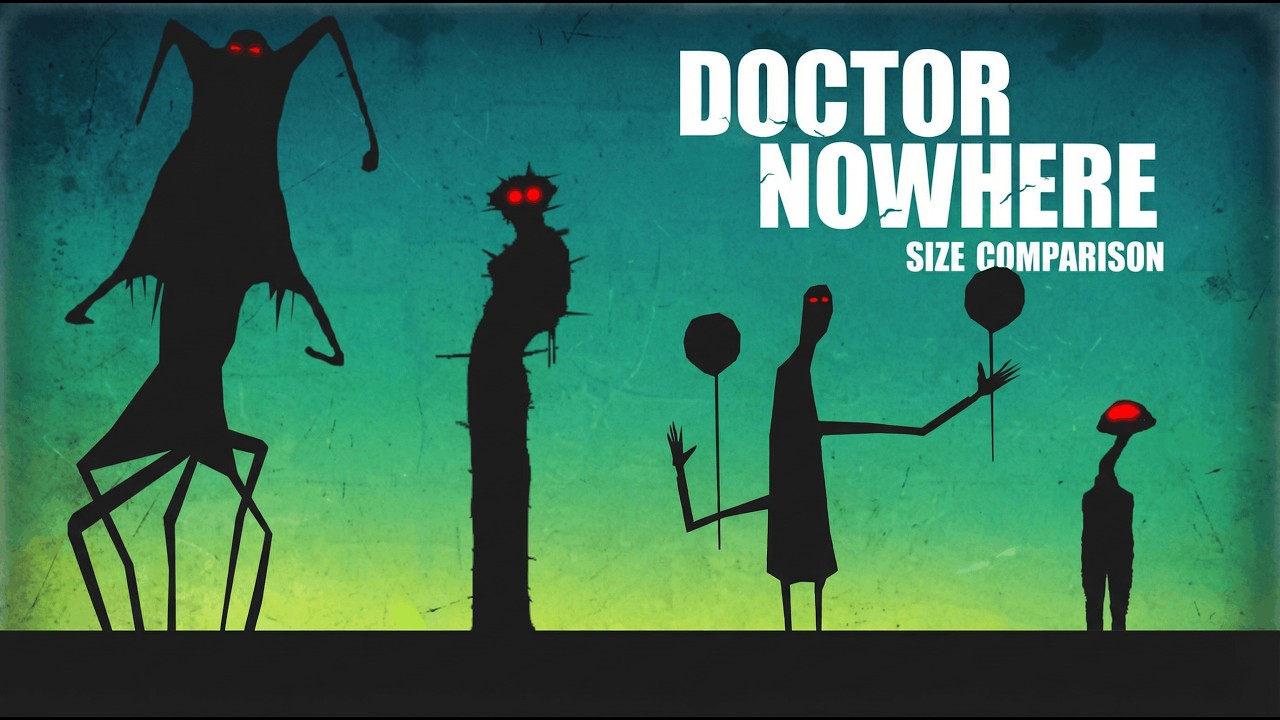All DOCTOR NOWHERE Creatures Size Comparison (79 Creatures)