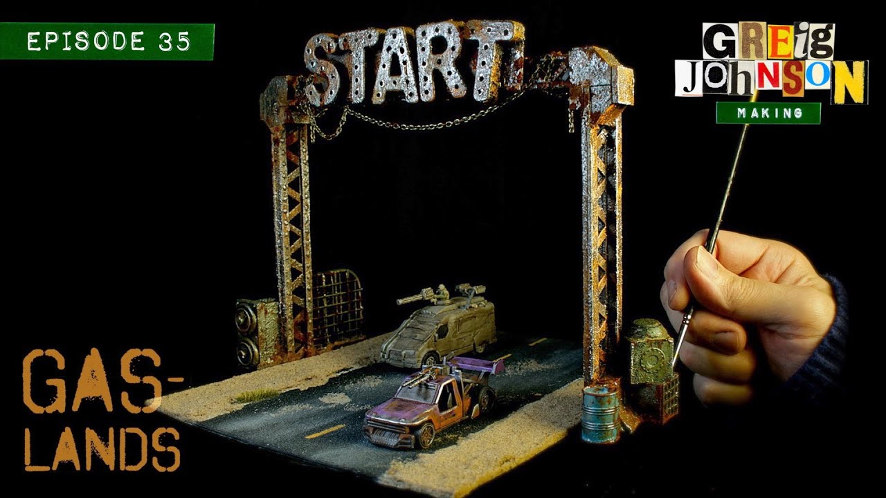 Making Gaslands terrain with my best buddy