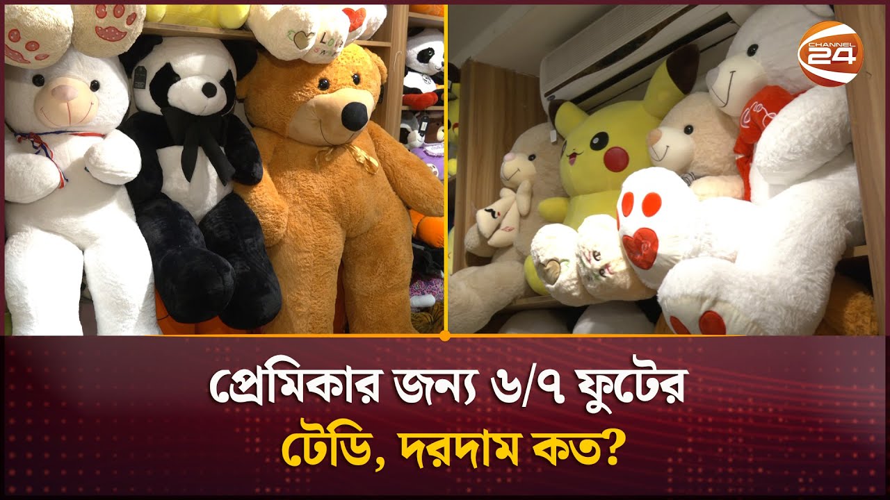 প্রেমিকার জন্য ৬/৭ ফুটের টেডি, দরদাম কত? | Teddy Bear price | Channel 24