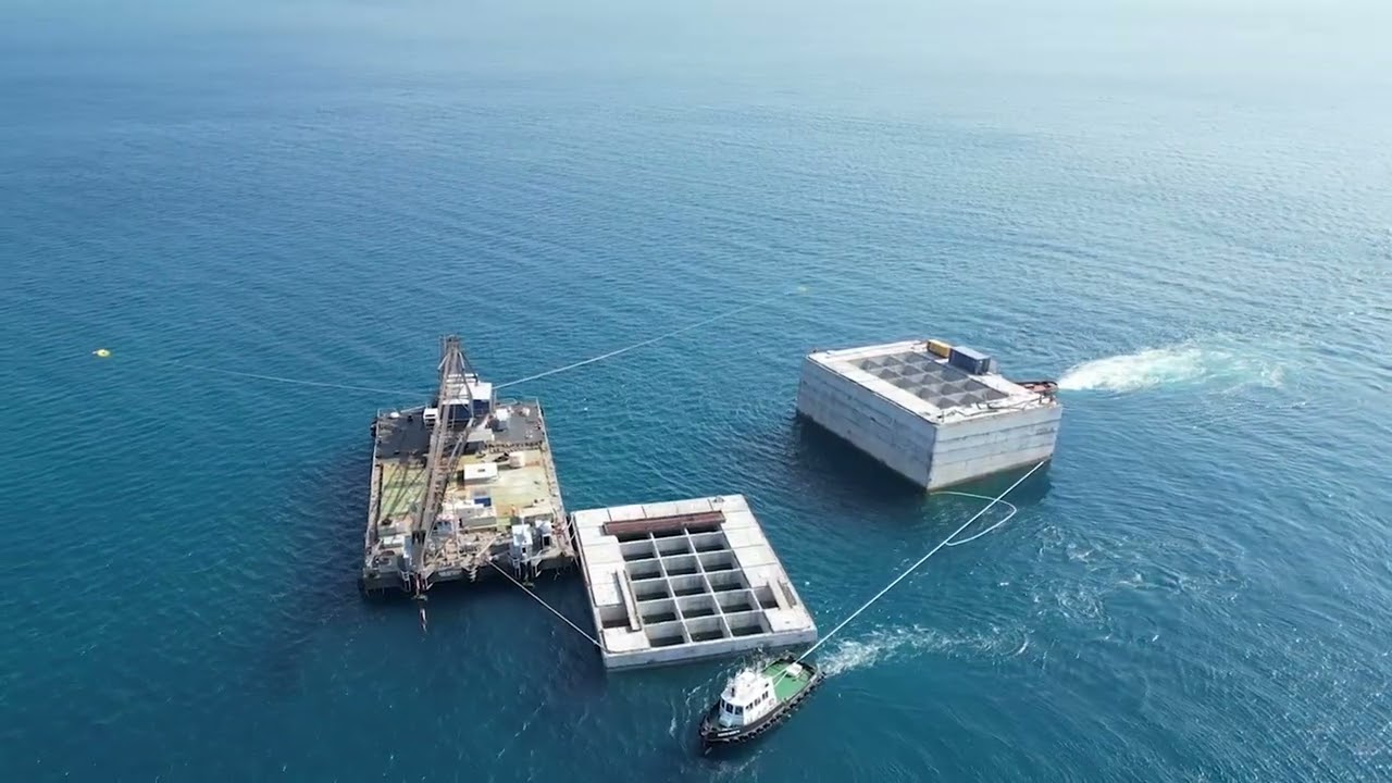 Nuova Diga di Vado - in mare il secondo cassone - Giugno 2023