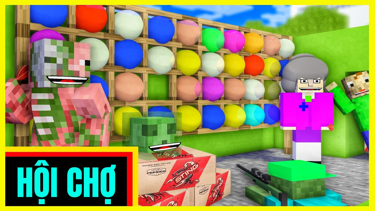 [ Lớp Học Quái Vật ] HỘI CHỢ CỦA THẦY  | Minecraft Animation