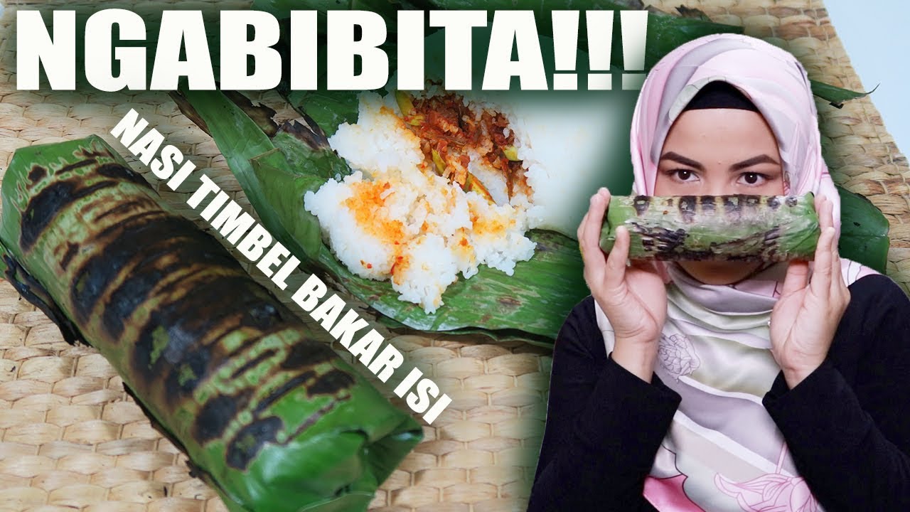 Masak & Makan NASI TIMBEL BAKAR ISI (Teri, Petai & Tempe)