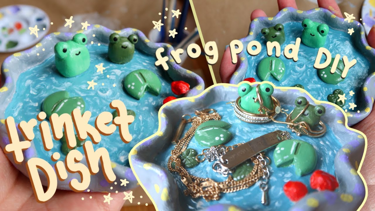 how I made a frog pond trinket dish 🐸✨