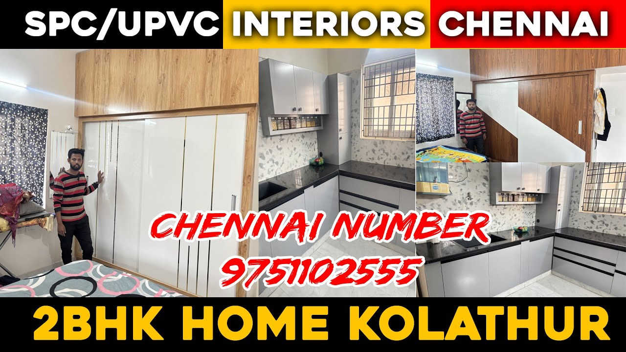 UPVC Interiors Chennai || UPVC Modular Kitchen Chennai || SPC Interiors Chennai Kolathur 9751102555