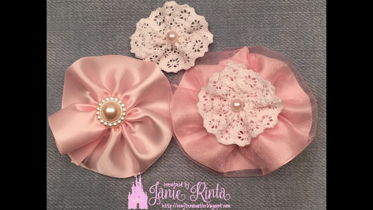 How To Make Fabric Flowers Part 1 - Ribbons & Lace Trim
