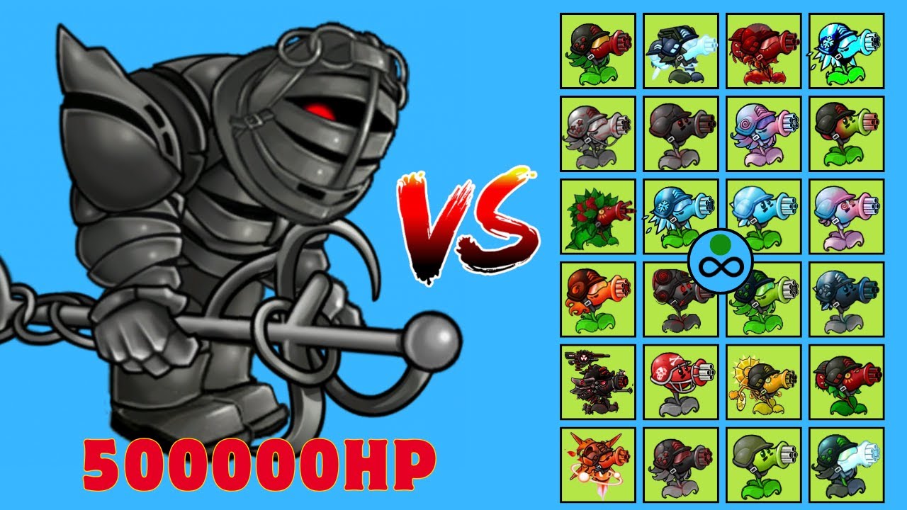 ALL GATLING FUSION PLANTS  VS ULTIMATE ELEMENT-INFUSED GARGANTAR 500000HP | PvZ Fusion