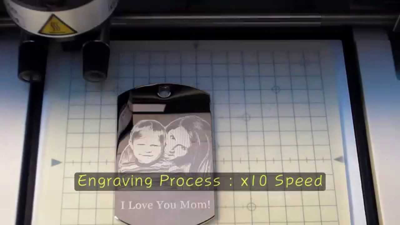 Custom Photo Engraving Dogtags Pendant Processing Video by Dogtags4Less 