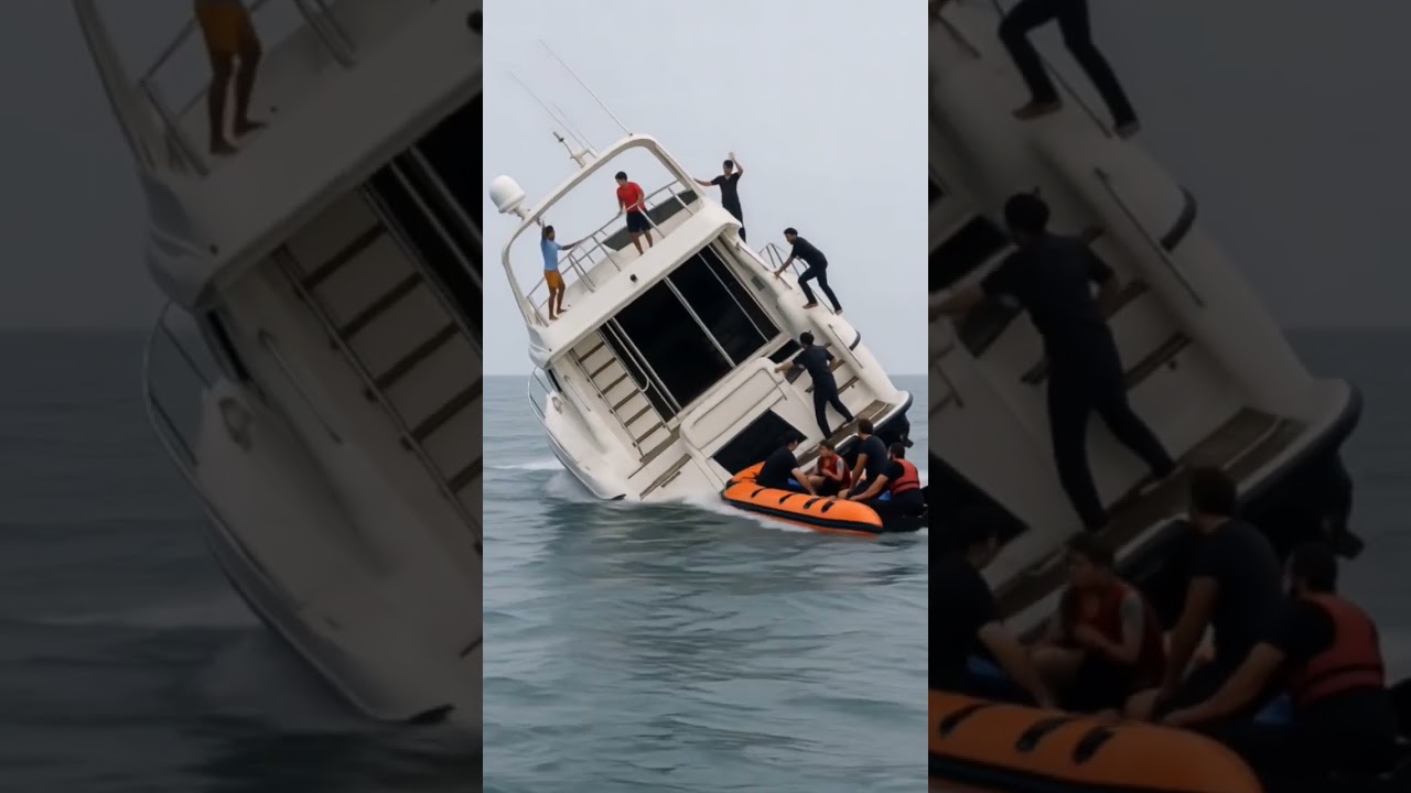 Real Footage of a Boat Sinking in the Ocean!