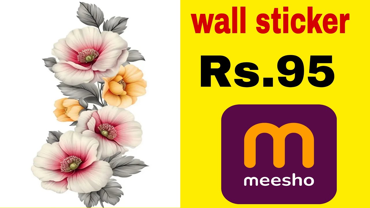 Meesho Wall Sticker | Wall Sticker | Under 99 | Unboxing And Review | Flower sticker