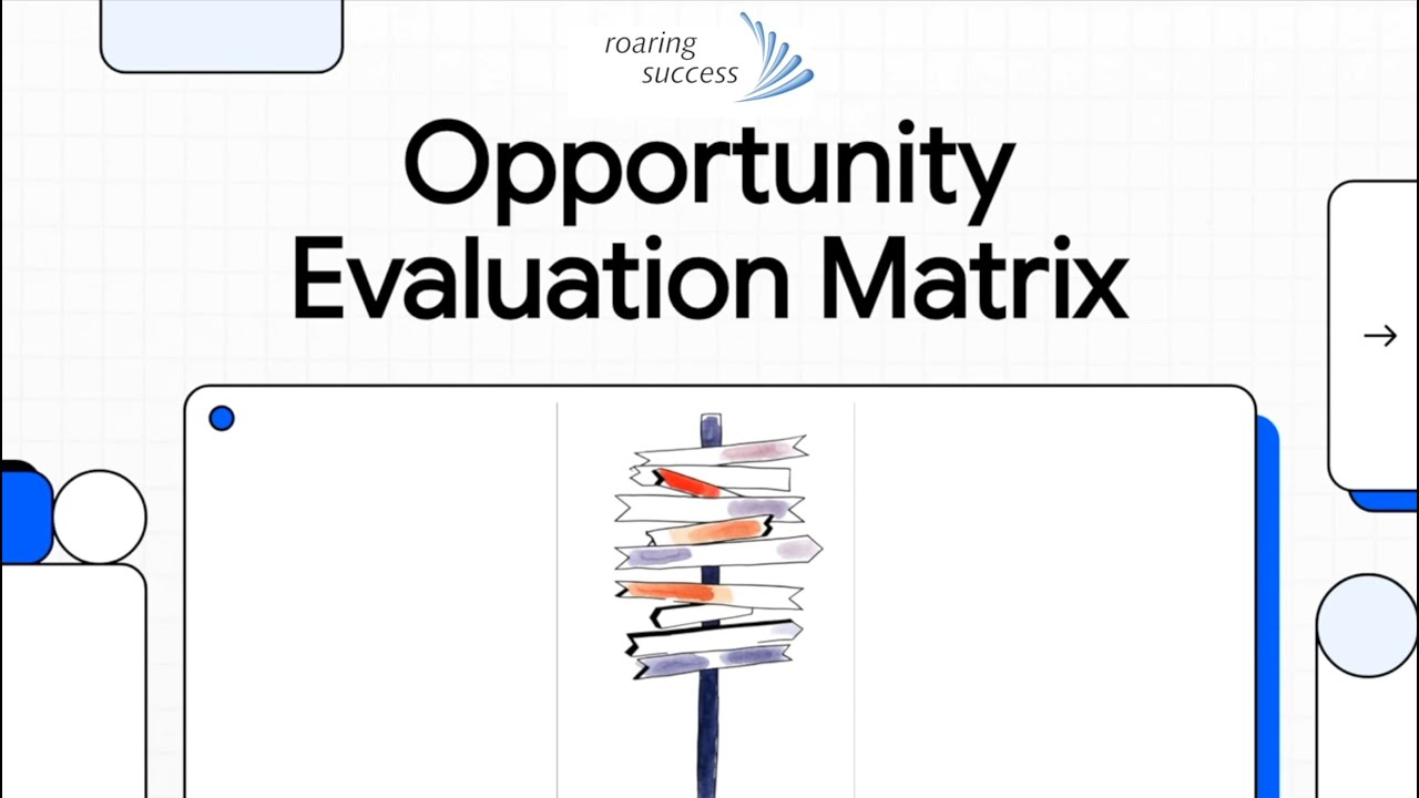 Podcast Ep13 Video - The Opportunity Evaluation Matrix - from Overload to Easy