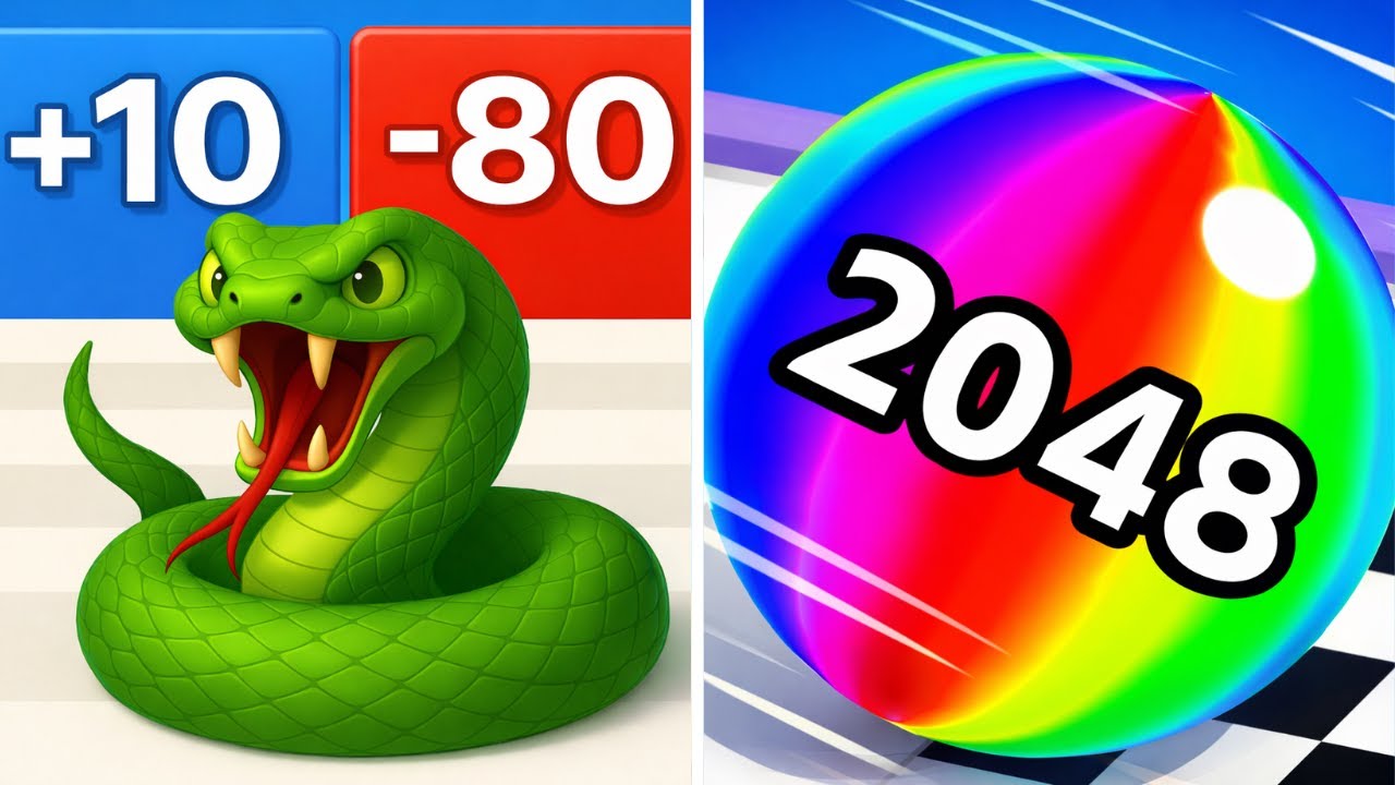 Ball Run 2048 vs Snake Run Evolution 3D | Rolling Runner Battle