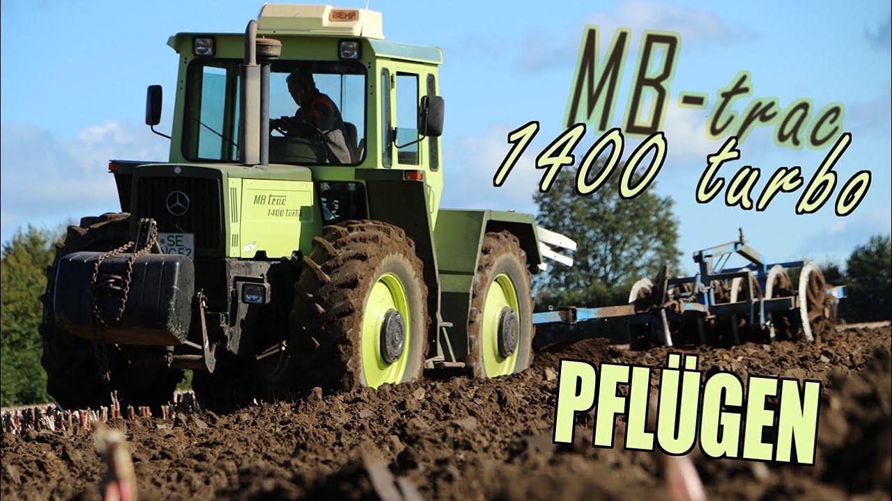 MB-trac 1400 Turbo im Einsatz: Pflügen!
