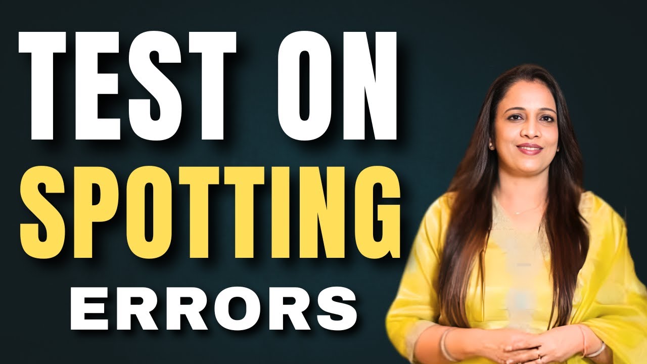 Test on spotting errors  | English Grammar Tricks by Rani Ma'am For All Exams