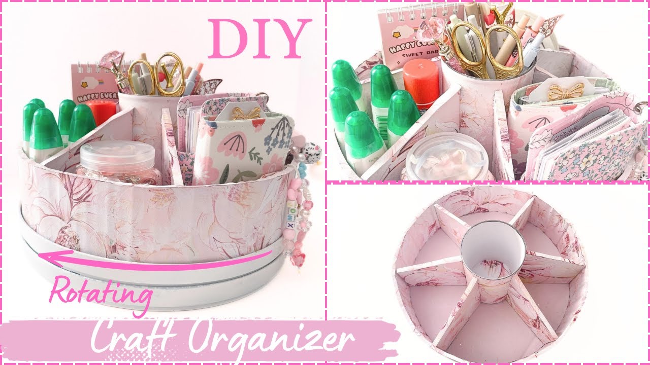 DIY Rotating Craft Organizer