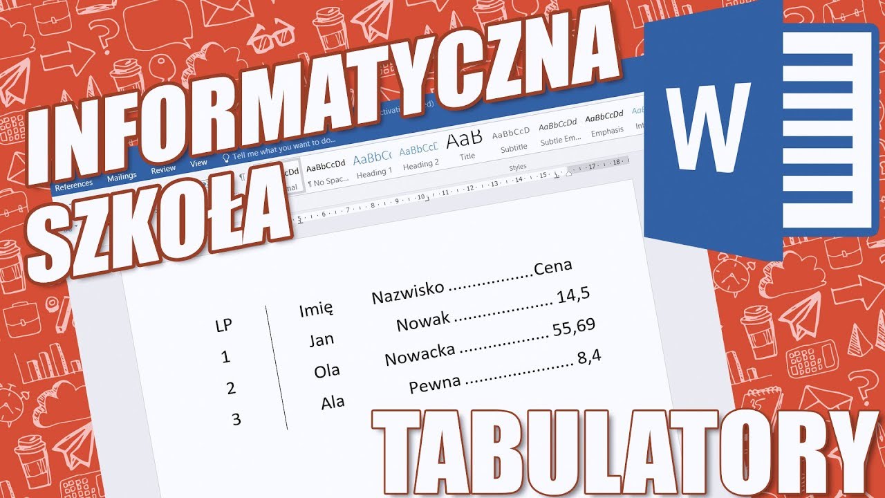 Word Lekcja 2  Tabulatory