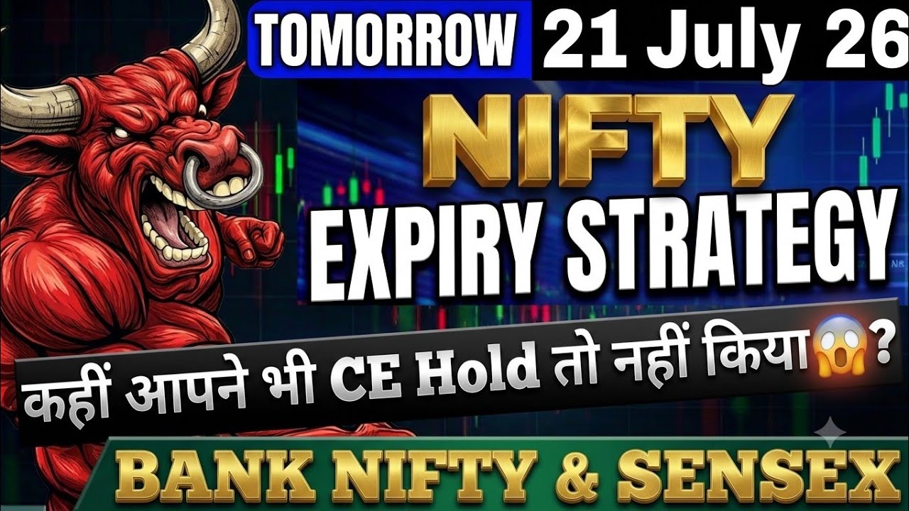 Nifty Expiry: Kal kya hoga? Nifty prediction for tomorrow! Bank nifty & Sensex Chart Explained! 