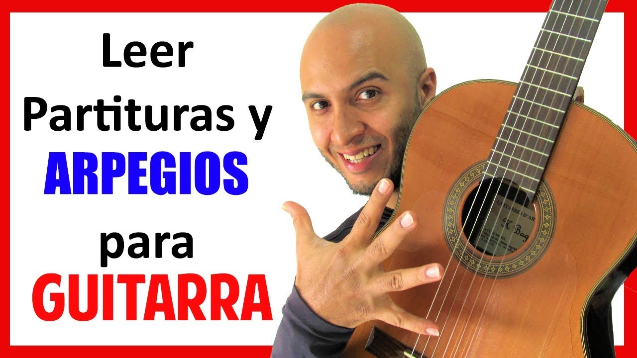 ARPEGIOS PARA GUITARRA CON PARTITURAS usando el PENTAGRAMA Clase 9