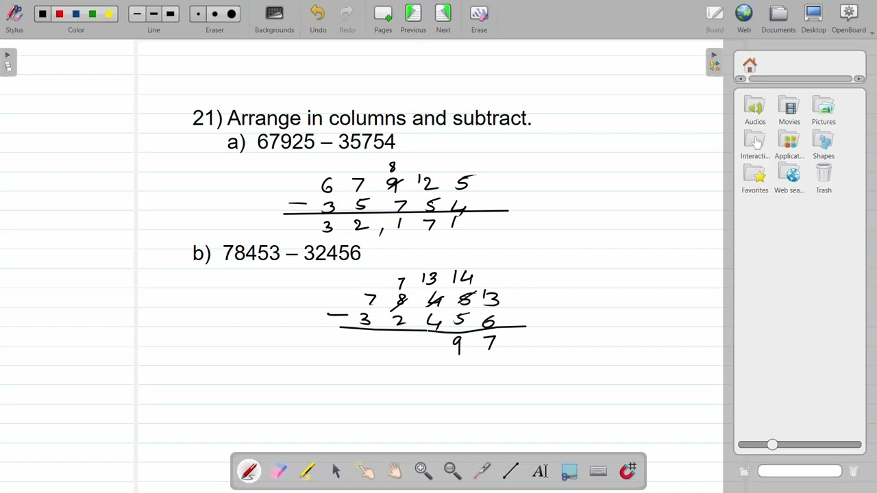 Maths revision work sheet grade 4