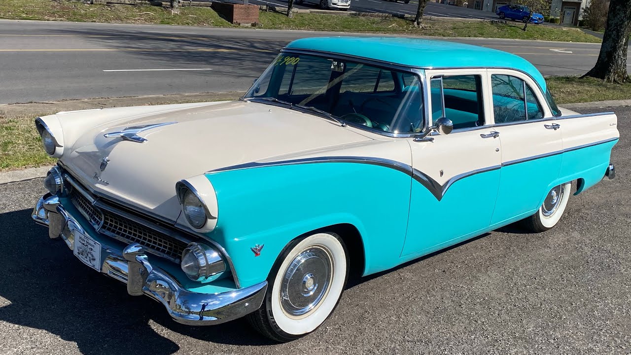 Test Drive 1955 Ford Fairlane Town Sedan 4-Door SOLD $14,900 Maple Motors #2016-2