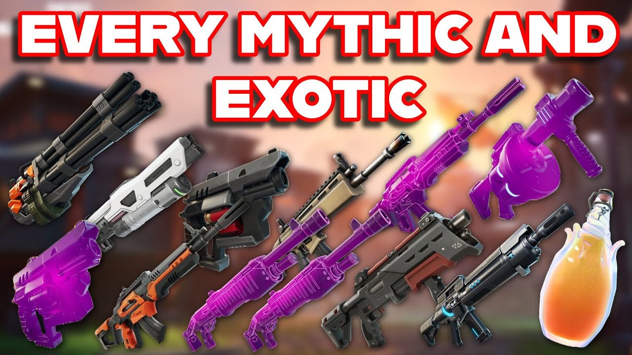 Ranking EVERY MYTHIC AND EXOTIC In FORTNITE SEASON 4 From WORST To BEST