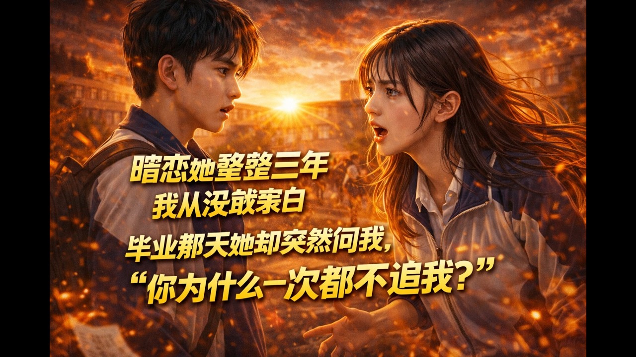 暗恋她整整三年 我从没敢表白 毕业那天她却突然问我， “你为什么一次都不追我？