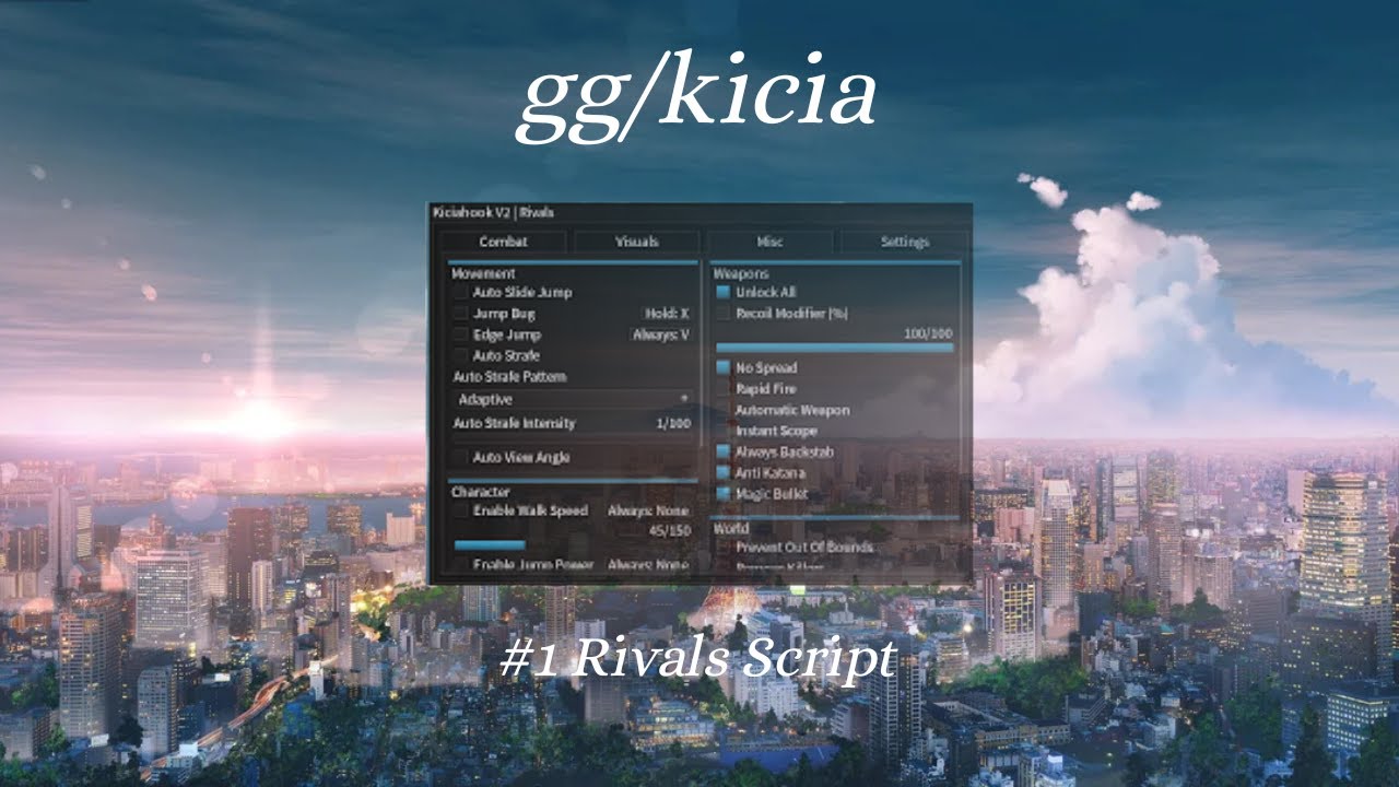 #1 rivals script - gg/kicia