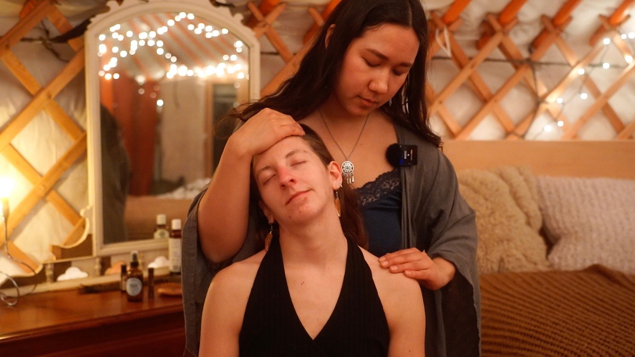 She Slept So Well After This… 💕 Neck & Scalp Massage | Acupoint, Gua Sha & Essential Oils