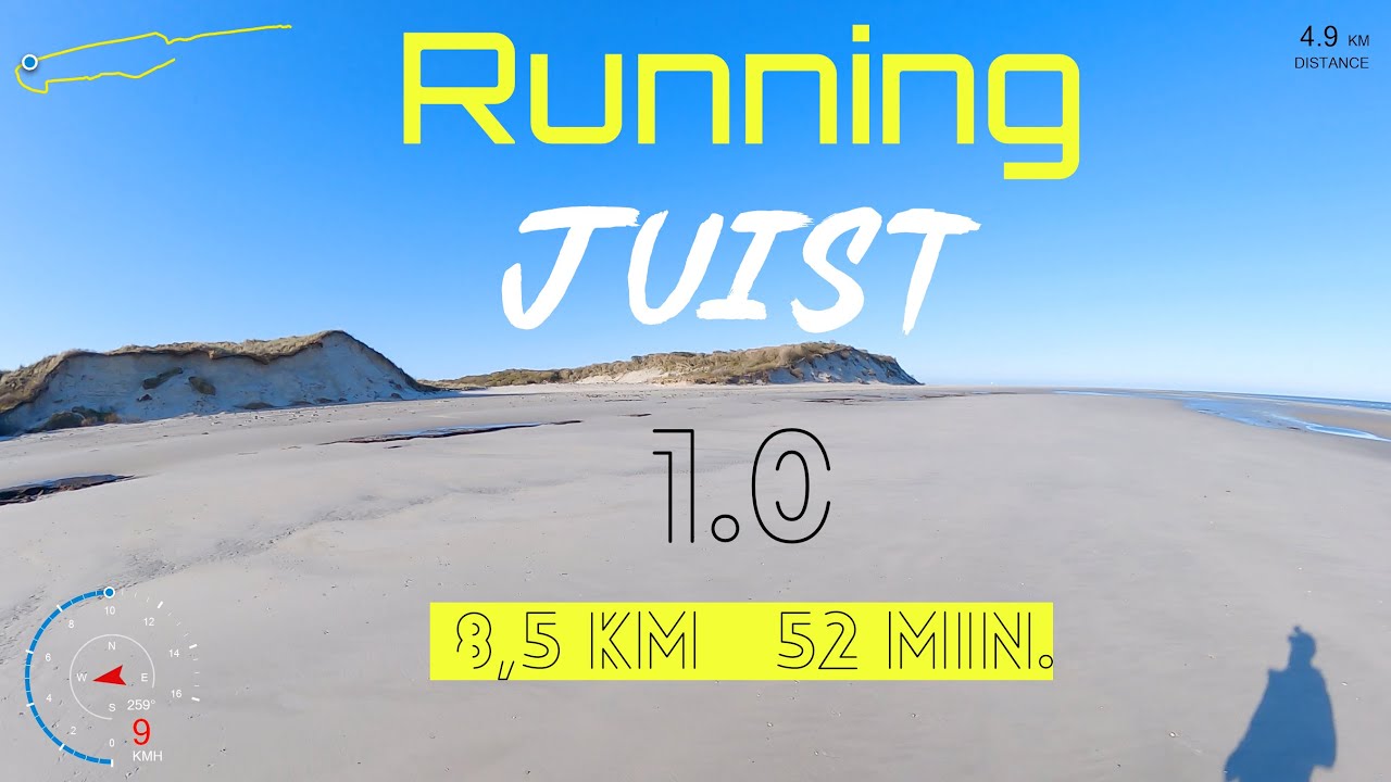 Running Juist 1.0 - 2022 - Virtual running - Laufvideo Treadmill workout 8,5 KM German Island